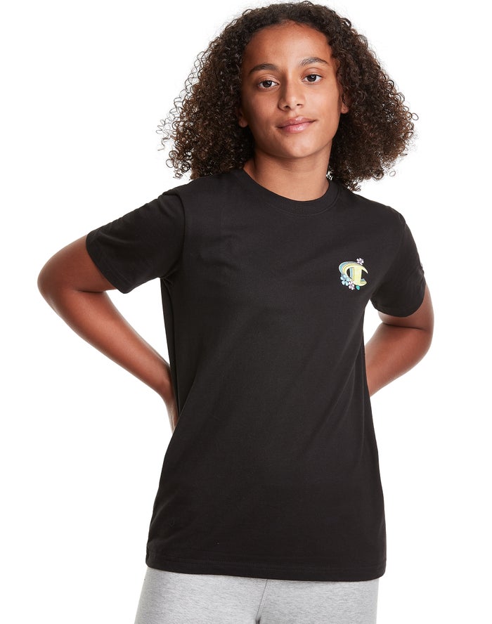 Champion Classic Paradise T-Shirt Meisjes - Zwart - Belgie 8265MOTYI